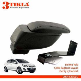 3 Tıkla Opel Corsa E Geniş Hacimli Delmesiz Çelik Ayaklı Kol Dayama Kolçak