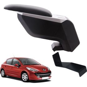 3 Tıkla Peugeot 207 2008 Delmesiz Çelik Ayaklı Gri-Siyah Kolçak