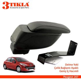 3 Tıkla Peugeot 207 Geniş Hacimli Delmesiz Çelik Ayaklı Kolçak