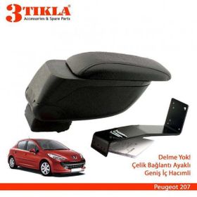 3 Tıkla Peugeot 207 Geniş Hacimli Delmesiz Çelik Ayaklı Kolçak