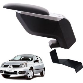 3 Tıkla Renault Clio HB 2002 Delmesiz Çelik Ayaklı Gri-Siyah Kolçak