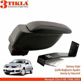 3 Tıkla Renault Clio Iv 2013-2019 Geniş Hacimli Delmesiz Çelik Ayaklı Kolçak