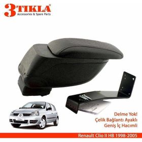3 Tıkla Renault Clio Iv 2013-2019 Geniş Hacimli Delmesiz Çelik Ayaklı Kolçak