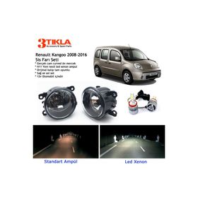 3 Tıkla Renault Kangoo 2008-2019 Beyaz LED Xenon Sis Farı Seti