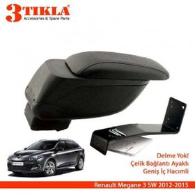 3 Tıkla Renault Megane 3 Sw Geniş Hacimli Delmesiz Çelik Ayaklı Kolçak
