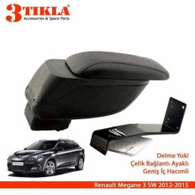 3 Tıkla Renault Megane 3 Sw Geniş Hacimli Delmesiz Çelik Ayaklı Kolçak