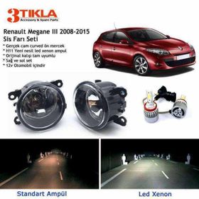 3 Tıkla Renault Megane HB 2008-2015 Beyaz LED Xenon Sis Farı Seti