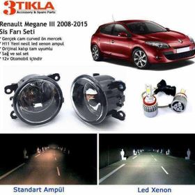 3 Tıkla Renault Megane HB 2008-2015 Beyaz LED Xenon Sis Farı Seti