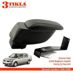 3 Tıkla Renault Symbol 1998-2008 Geniş Hacimli Delmesiz Çelik Ayaklı Kolçak
