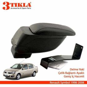 3 Tıkla Renault Symbol 1998-2008 Geniş Hacimli Delmesiz Çelik Ayaklı Kolçak