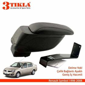 3 Tıkla Renault Symbol 1998-2008 Geniş Hacimli Delmesiz Çelik Ayaklı Kolçak