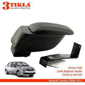3 Tıkla Renault Symbol 2008-2012 Geniş Hacimli Delmesiz Çelik Ayaklı Kolçak