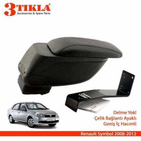 3 Tıkla Renault Symbol 2008-2012 Geniş Hacimli Delmesiz Çelik Ayaklı Kolçak