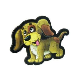 +3 Yaş Sarı Köpek Ahşap Puzzle-Parıltı Yayınları