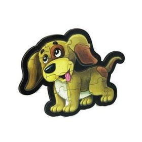 +3 Yaş Sarı Köpek Ahşap Puzzle-Parıltı Yayınları