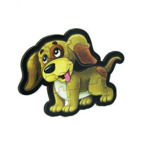 +3 Yaş Sarı Köpek Ahşap Puzzle-Parıltı Yayınları