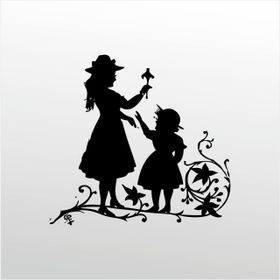 30 cm Anne Ve Kızı Folyo Sticker