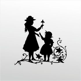 30 cm Anne Ve Kızı Folyo Sticker