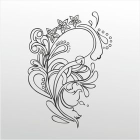 30 cm Çiçek Deseni Folyo Sticker