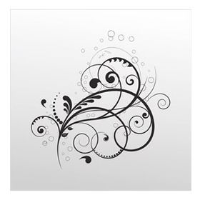 30 cm Çiçek Deseni Folyo Sticker