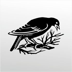 30 cm Daldaki Kuş Folyo Sticker