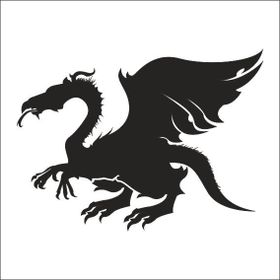 30 cm Ejderha Folyo Sticker