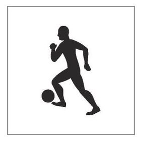 30 cm Futbolcu Folyo Sticker