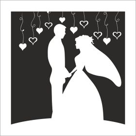 30 cm Gelin Damat Folyo Sticker