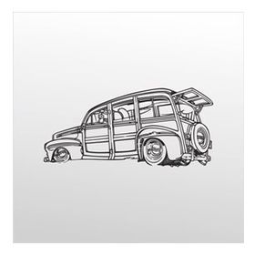 30 cm Klasik Araba Folyo Sticker