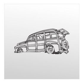 30 cm Klasik Araba Folyo Sticker