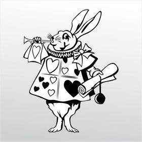 30 cm Süslü Tavşan Folyo Sticker