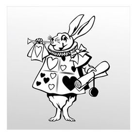 30 cm Süslü Tavşan Folyo Sticker