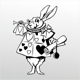30 cm Süslü Tavşan Folyo Sticker