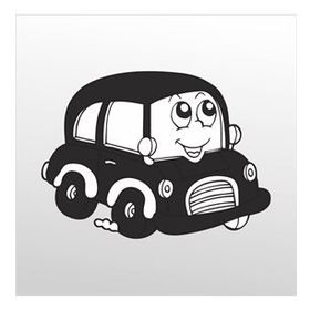 30 cm Tatlı Araba Folyo Sticker