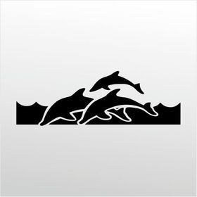 30 cm Yunus Balıkları Folyo Sticker
