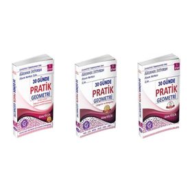 30 Günde Pratik Geometri Seti Gür Yayınları -3 Kitap