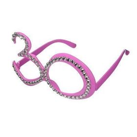 30 Yaş Pembe Parıltılı Gözlük