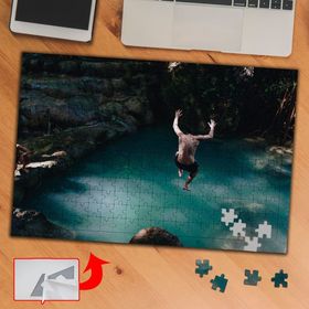 302 Deniz Atlayış Yüzme Tatil 240 Parça Puzzle Yapboz Tablo