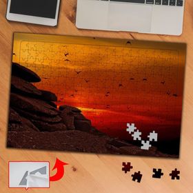 3029 Kızıl Gökyüzünde Uçan Kuşlar 240 Parça Puzzle Yapboz Tablo