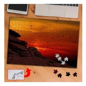 3029 Kızıl Gökyüzünde Uçan Kuşlar 240 Parça Puzzle Yapboz Tablo