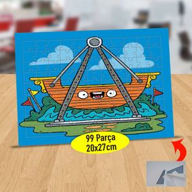 303 Eğlenceli Gondol Kayığı 99 Parça Puzzle Yapboz Tablo