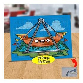 303 Eğlenceli Gondol Kayığı 99 Parça Puzzle Yapboz Tablo