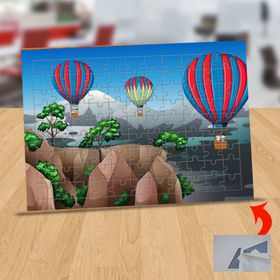 3064 Uçurum Kenarında Uçan Balonlar 99 Parça Puzzle Yapboz Tablo