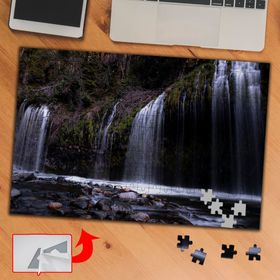 307A Dağdan Akan Şelale Taşlı Göl 240 Parça Puzzle Yapboz Tablo