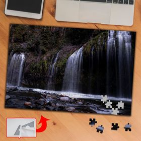 307A Dağdan Akan Şelale Taşlı Göl 240 Parça Puzzle Yapboz Tablo