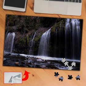 307A Dağdan Akan Şelale Taşlı Göl 240 Parça Puzzle Yapboz Tablo