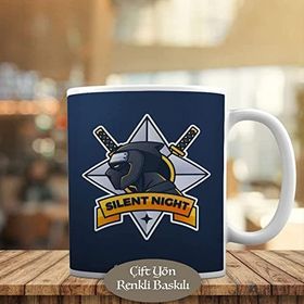 3086 Silent Night Maskeli İnsan Basılı Kupa Bardak