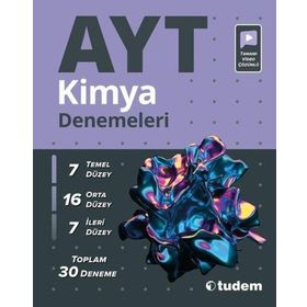 30'lu AYT Kimya Denemeleri Tudem Eğitim Yayınları