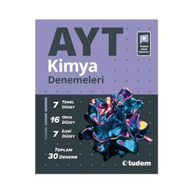 30'lu AYT Kimya Denemeleri Tudem Eğitim Yayınları