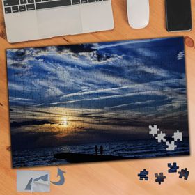 310 Denizde Gün Batımı Manzarası 240 Parça Puzzle Yapboz Tablo
